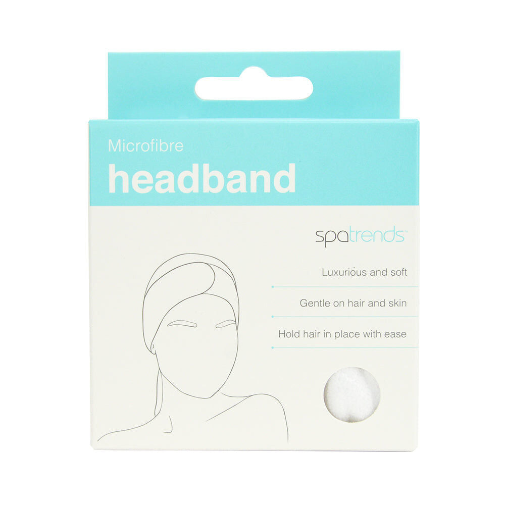 3PK Annabel Trends Spa Microfibre Headband 60x8cm - White