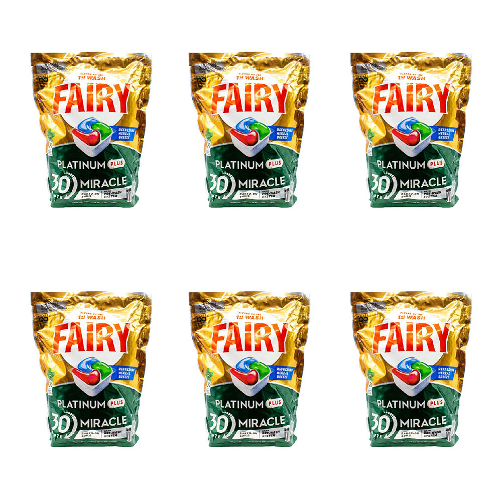 420pc Fairy Dishwasher Capsules Platinum Plus Refreshing Herbal Breeze