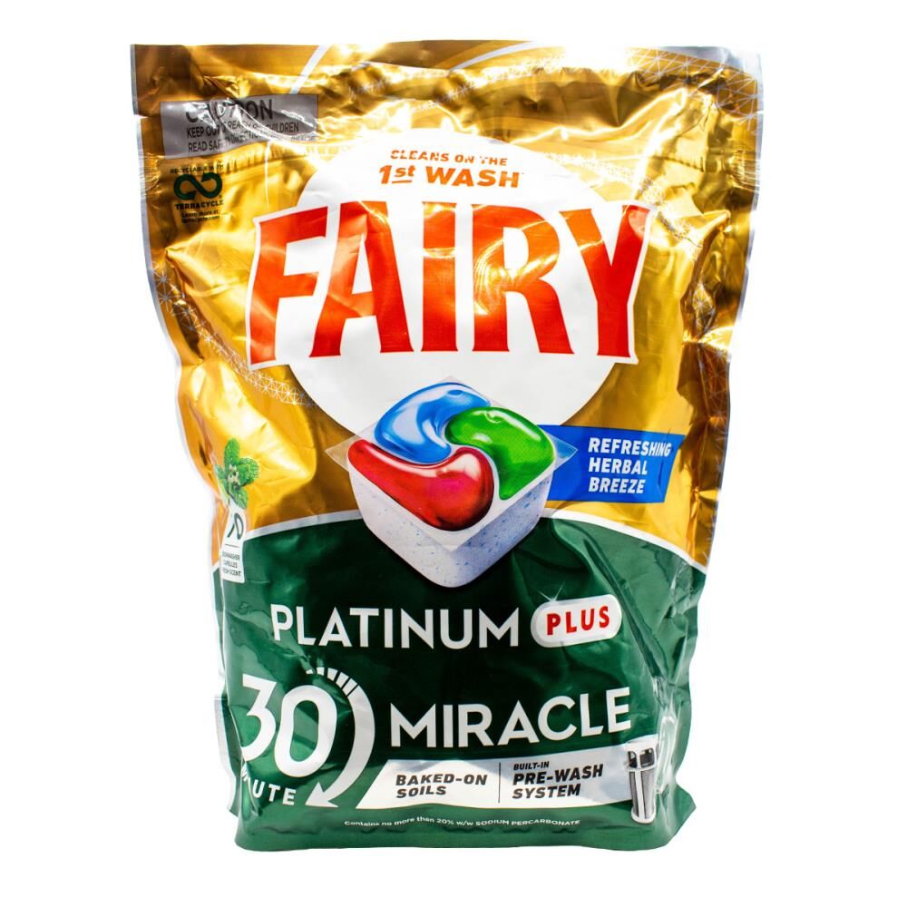 420pc Fairy Dishwasher Capsules Platinum Plus Refreshing Herbal Breeze