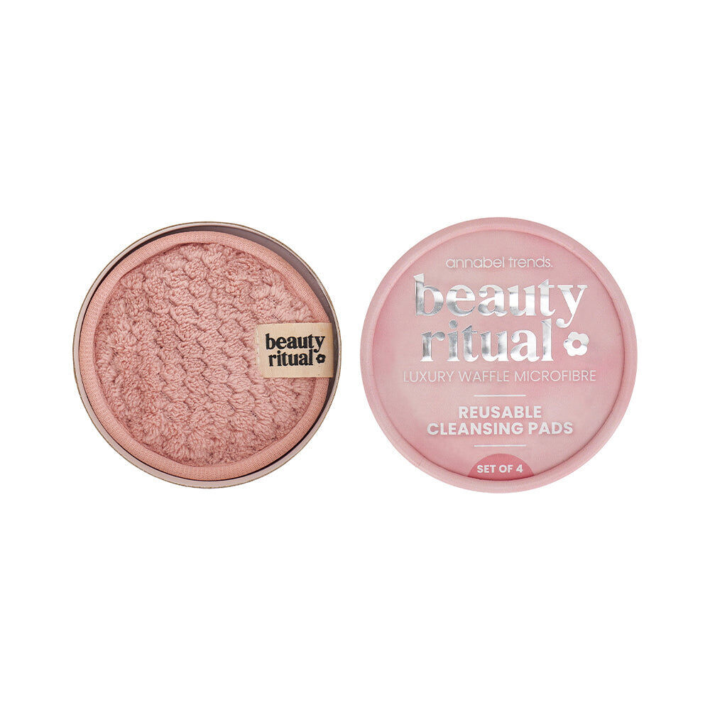 8pc Annabel Trends Beauty Ritual Luxury Waffle Cleanse Pads Dusty Pink