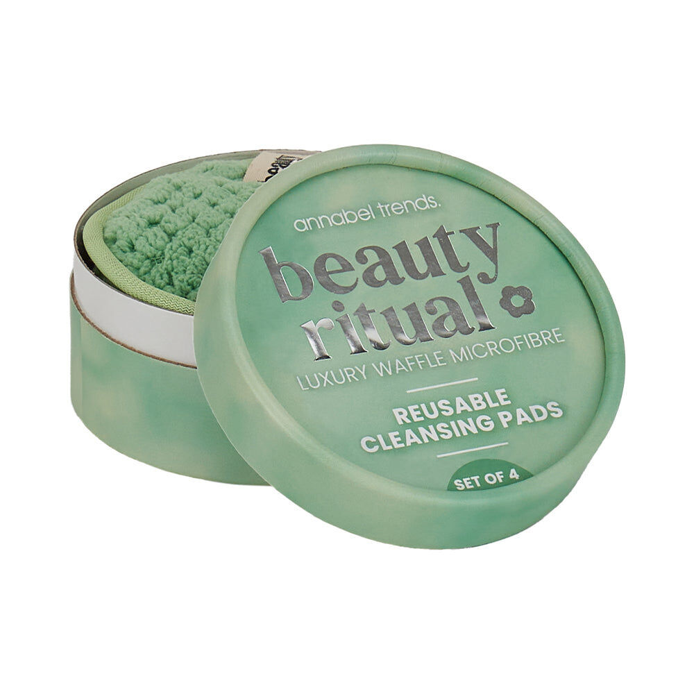 8pc Annabel Trends Beauty Ritual Luxury Waffle Cleanse Pads Moss
