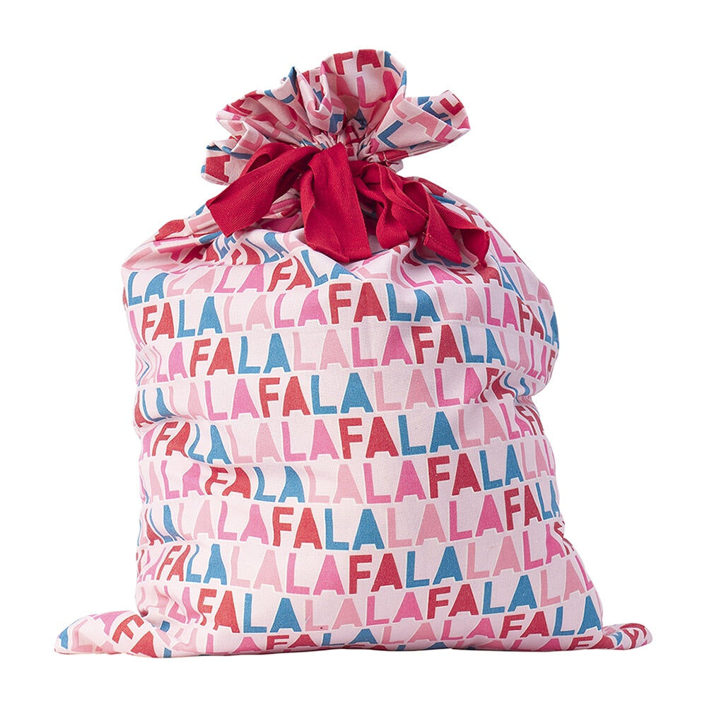 2PK Annabel Trends Santa Sack Gift Bag 73x55cm - Fa La La La