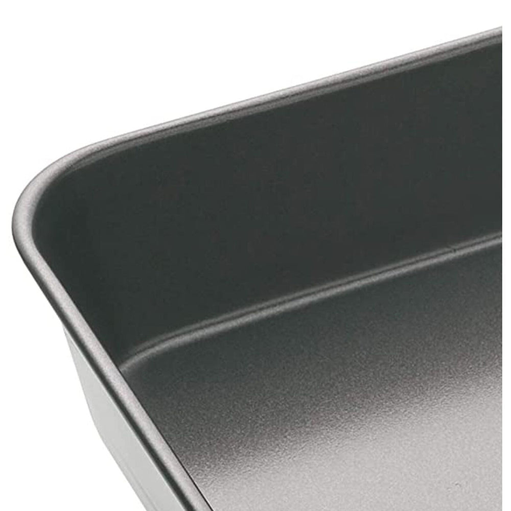 2x Mastercraft 39x28cm Heavy Base Deep Non-Stick Roasting Pan Large - Black