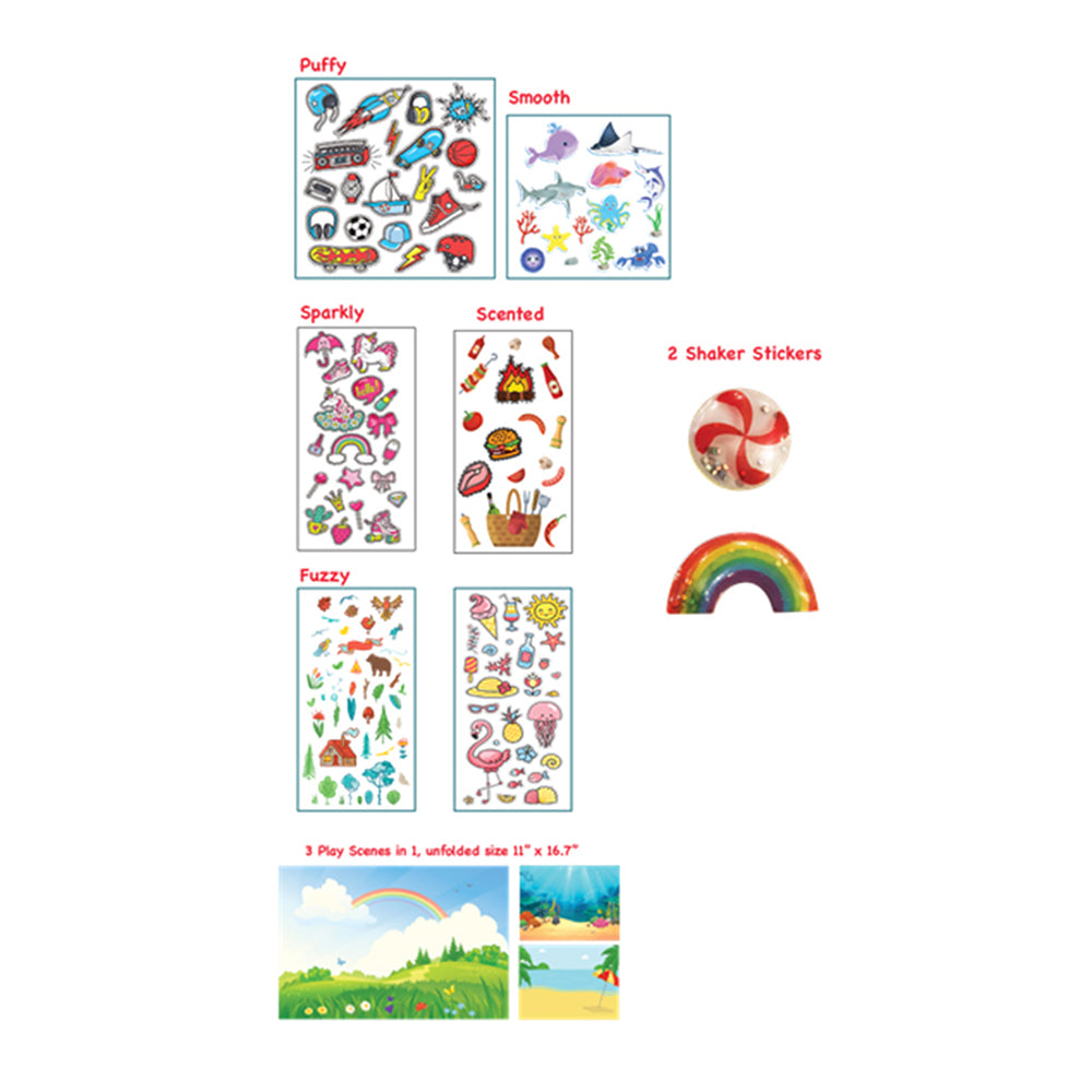 2x 100pc Sense & Grow Sensory Stickers/Play Scene Set Kids 4y+