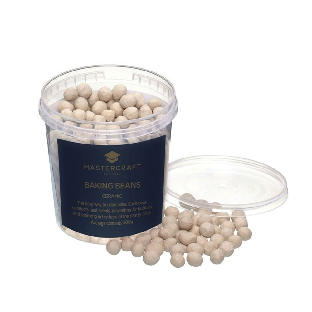 2x Mastercraft 500g Ceramic Baking Beans Pie Weights In Tub