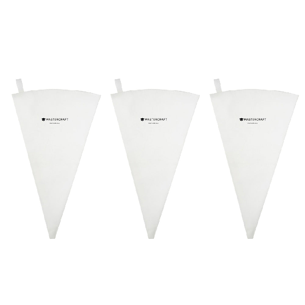 3x Mastercraft 40cm Professional Deluxe Cotton Piping Bag Baking Accessory
