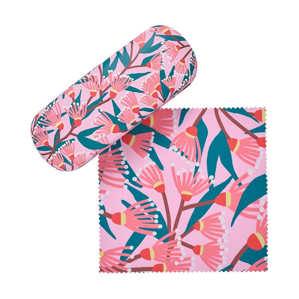 Annabel Trends Glasses Case Combo W/ Matching Cloth 15x6cm Blossom Branches