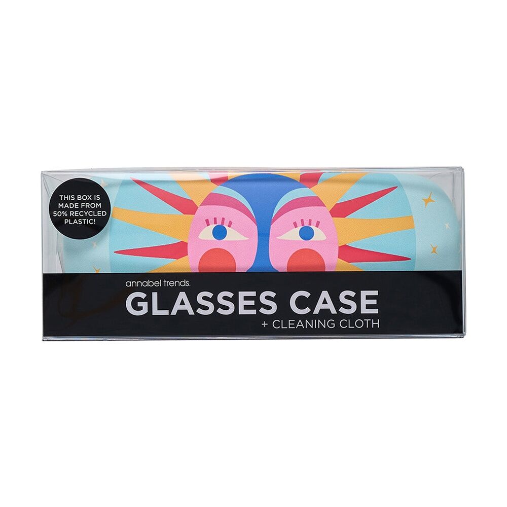 2PK Annabel Trends Glasses Case Combo W/ Matching Cloth 15x6cm Fiesta Sun