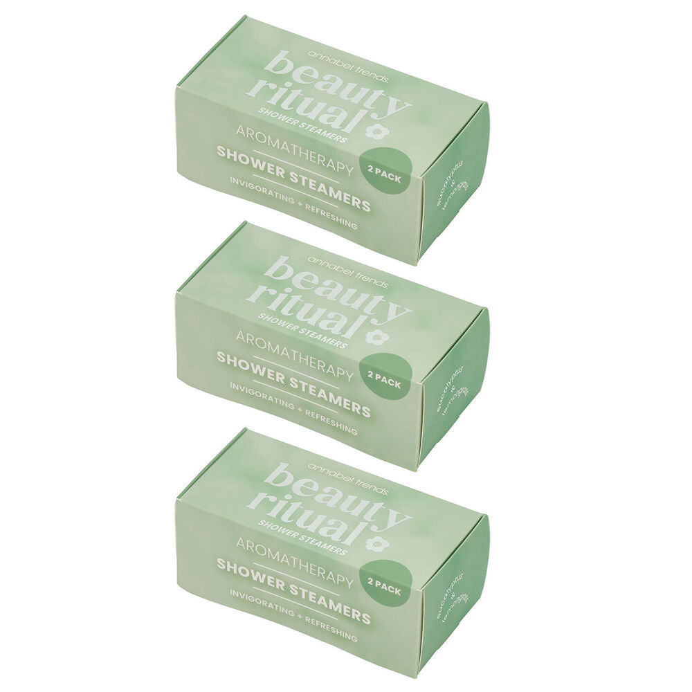 3x 2pc Annabel Trends Beauty Ritual Shower Steamer Eucalyptus & Lemongrass