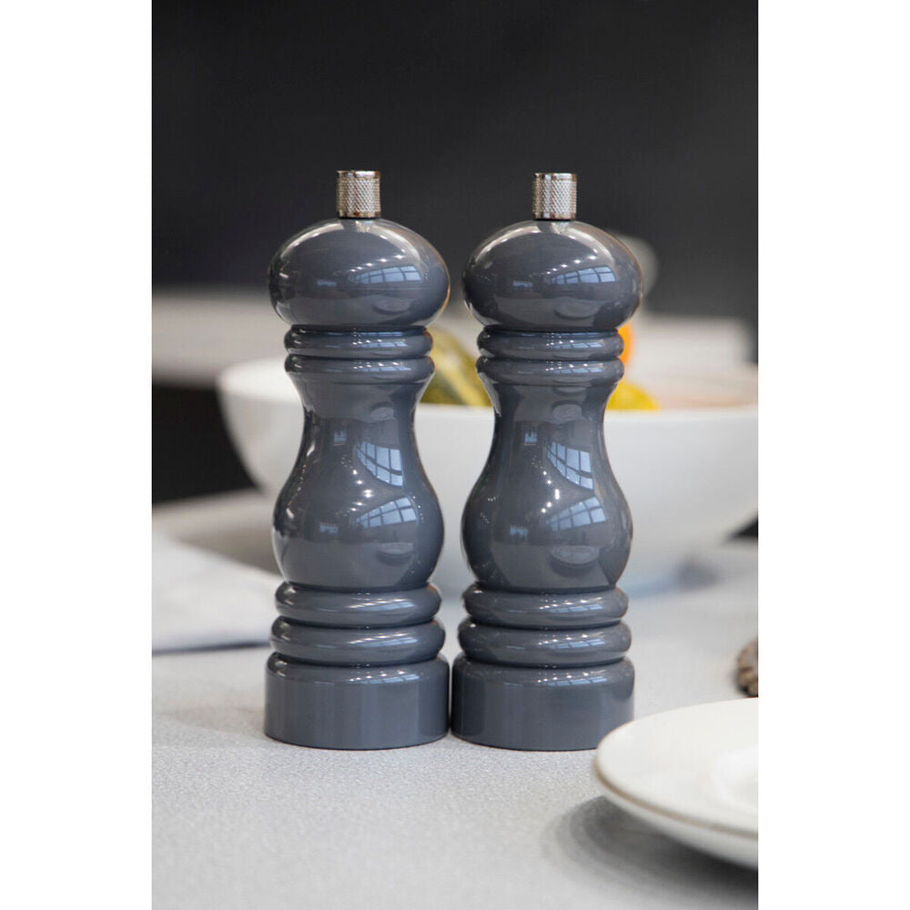 2PK Mastercraft 17cm Classic Capstan Salt & Pepper Mill - Grey