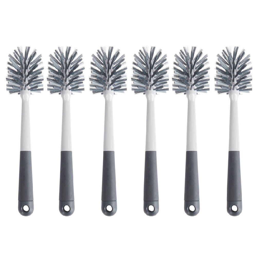 6PK MasterCraft Long-Handle Bottle Brush Cleaner 32cm - Grey
