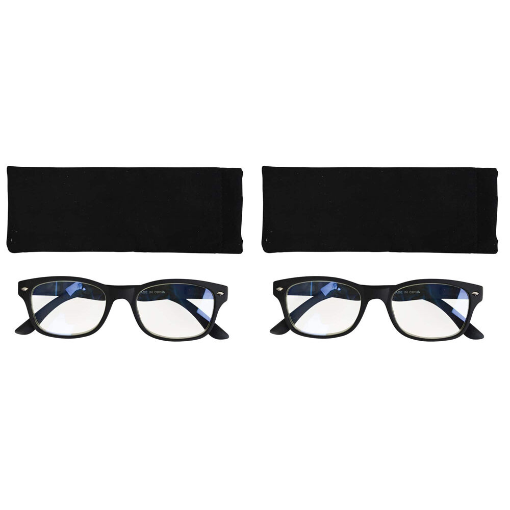 2PK Annabel Trends iSee Reader Optical Eyewear Blue Light +0 - Black