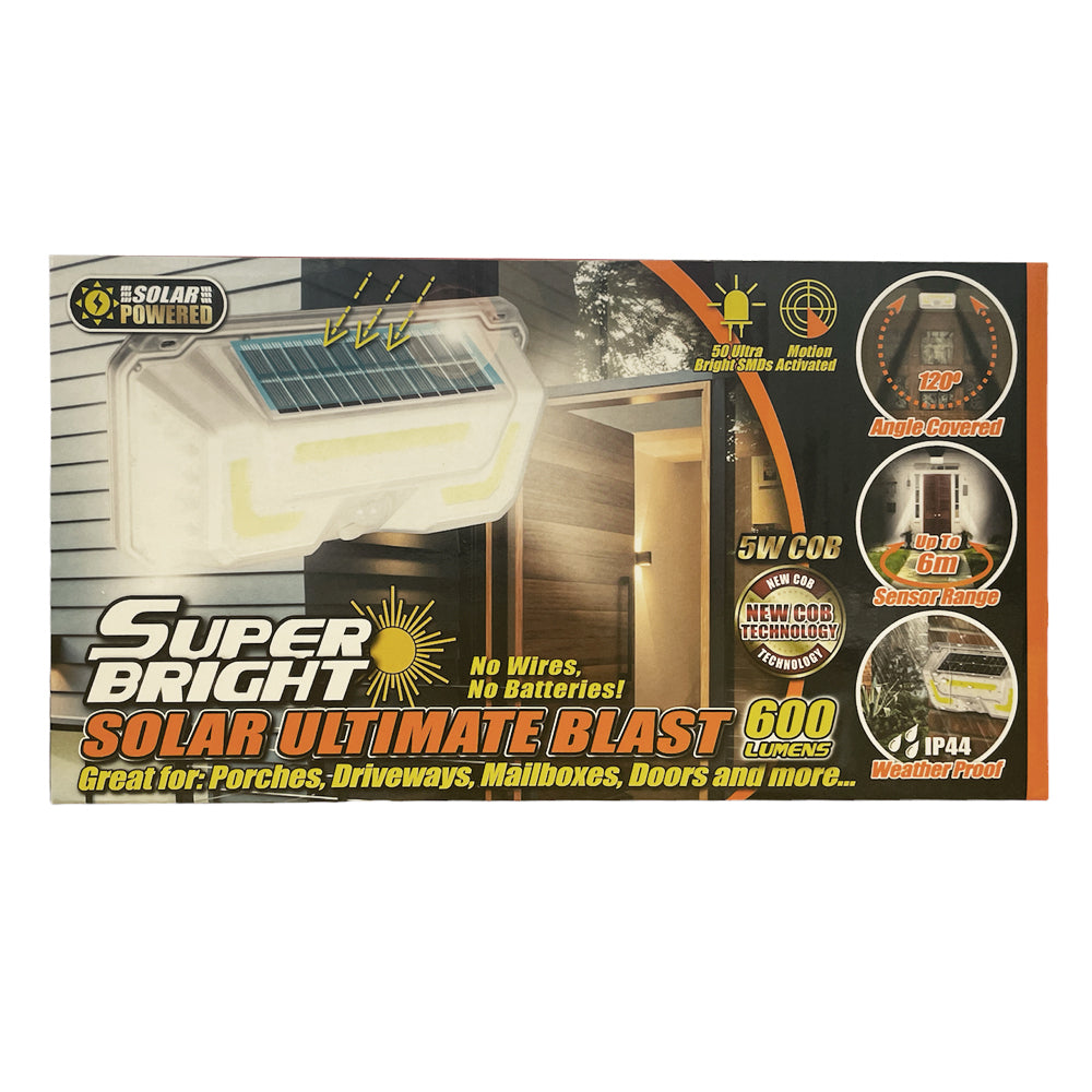 2PK 25th Hour Solar Powered Super Bright Motion Solar Activated Light 600 Lumen