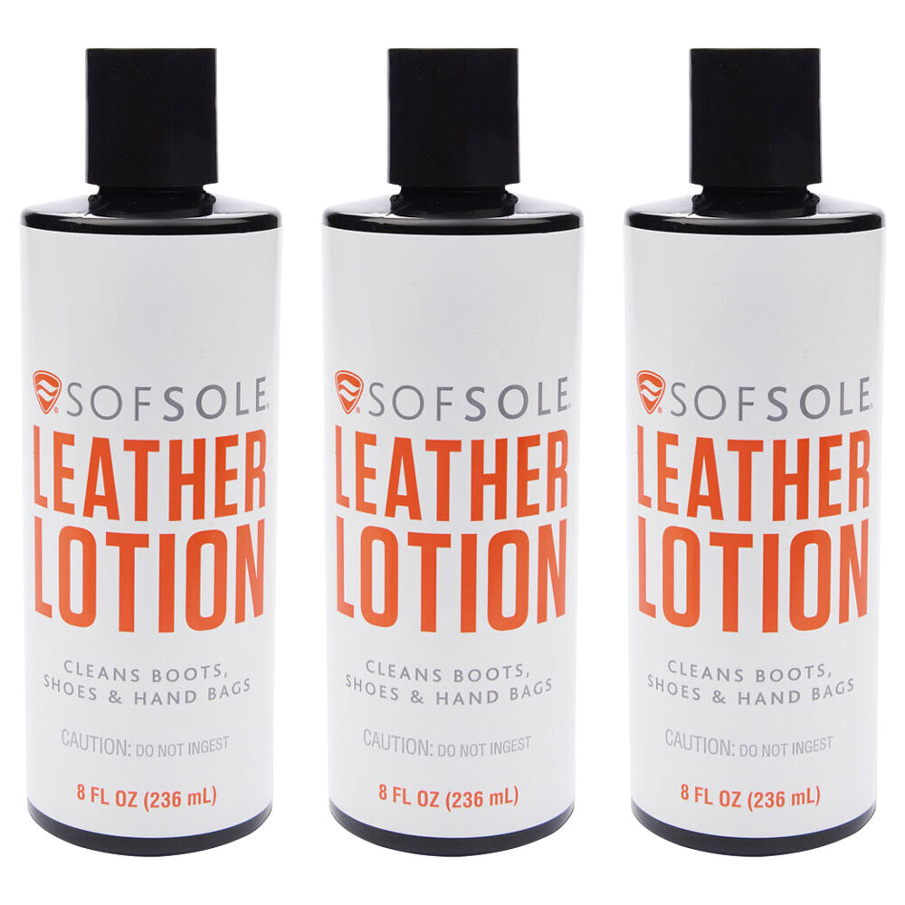 3PK SofSole 236ml Leather Lotion For Footwear Shoes/Bags