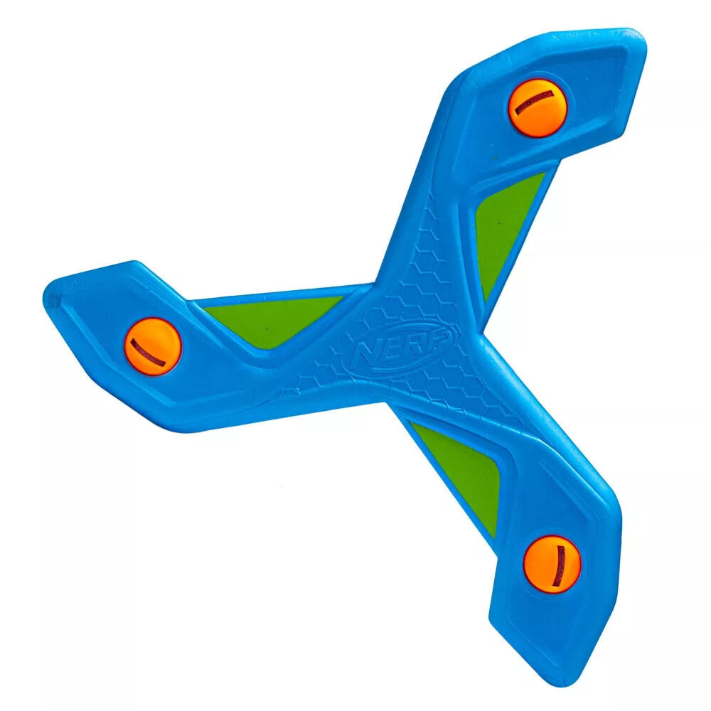 2PK NERF Slingerang Foam Boomerang Kids Outdoor Toy 33.5cm - Blue 6y+