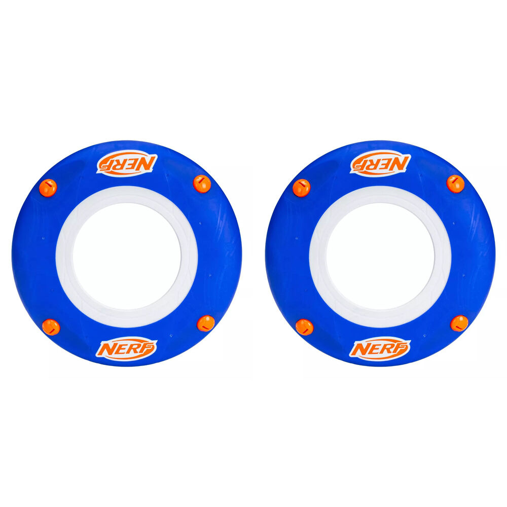 2PK NERF Sonic Slinger Flying Disc Kids Outdoor Toy 28cm - Blue 6y+
