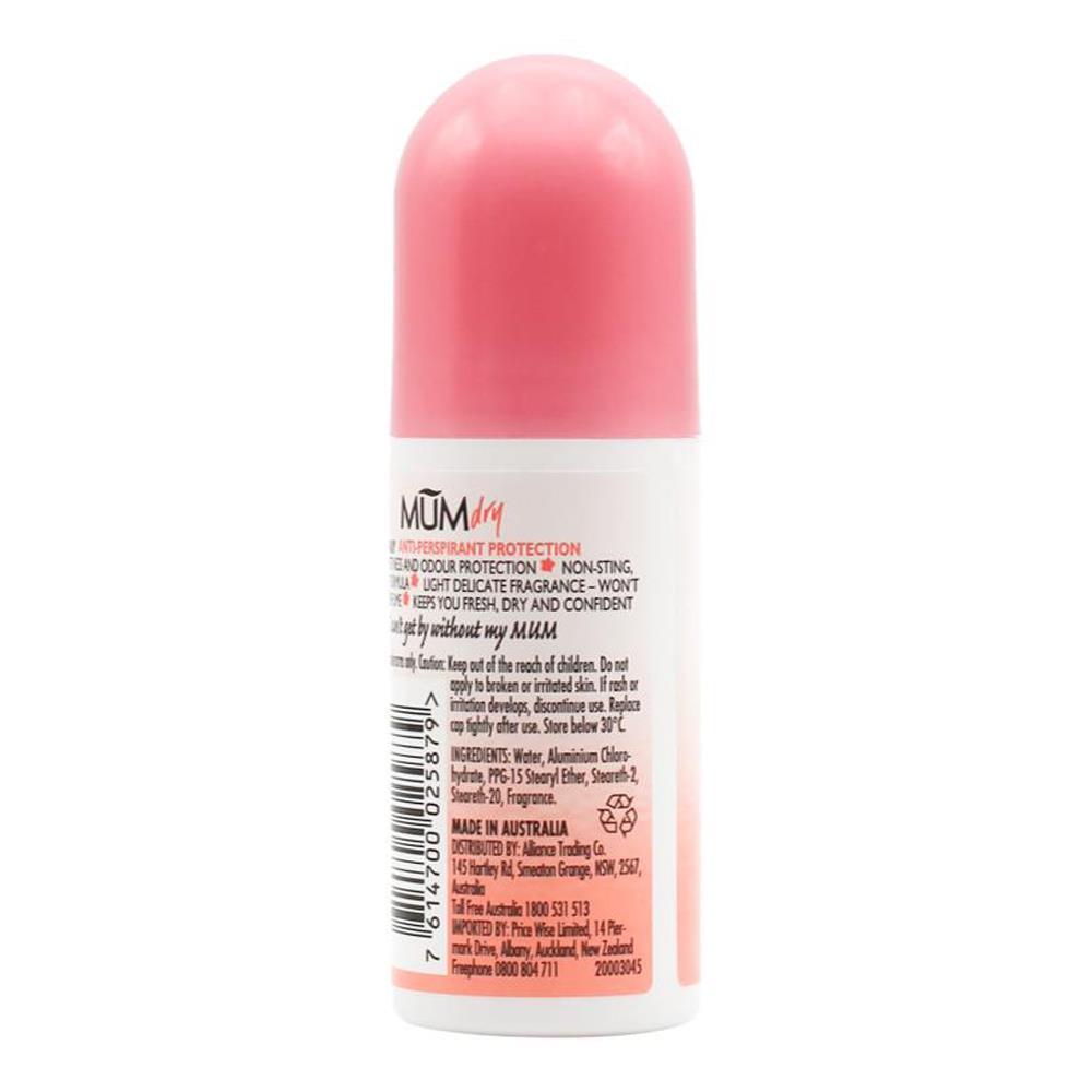 12PK Mum 50ml Roll On Anti-Perspirant Deodorant - Cool Pink