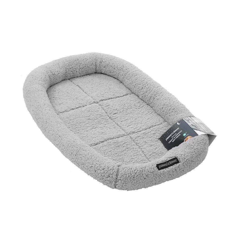 2PK Paws & Claws Sherpa Crate & Carrier Mattress 75x45cm - Grey