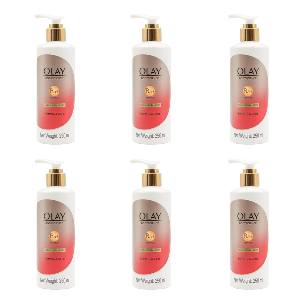 6PK Olay 250ml Bodyscience Creme Body Lotion Firming & Care