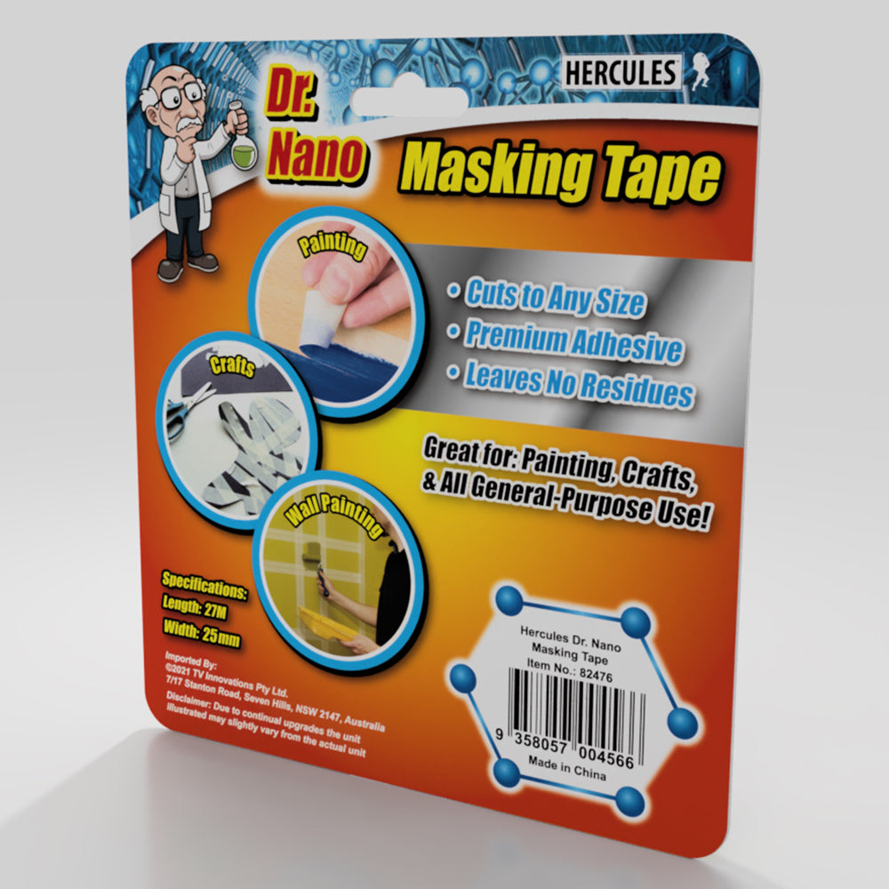 8PK Hercules Dr. Nano Masking Tape 25mm x 27m