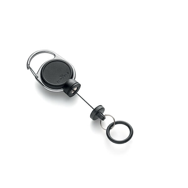 2x Durable 60cm Retractable Reel For Hand Sanitiser - Black