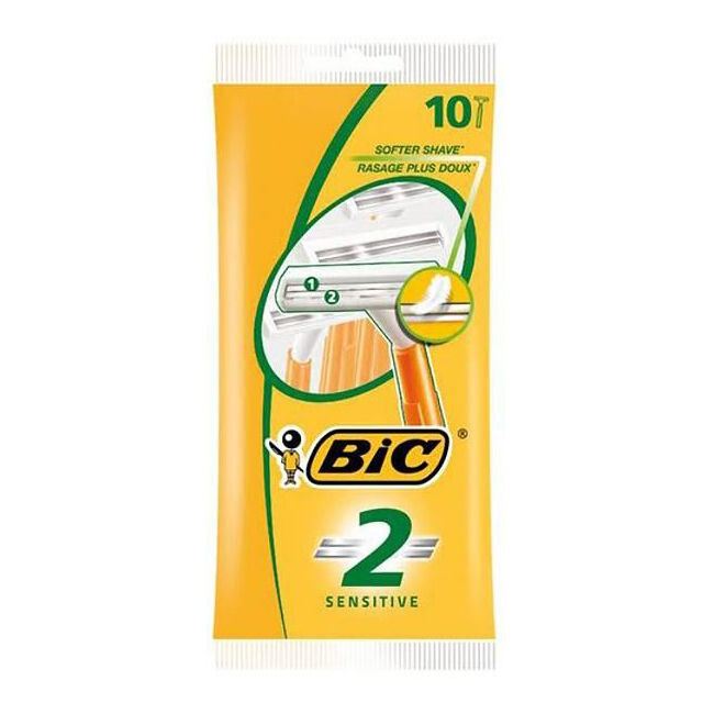 5x 10pc BIC 2 Sensitive Twin Blade Shaver Razor Men's Beard Grooming Care