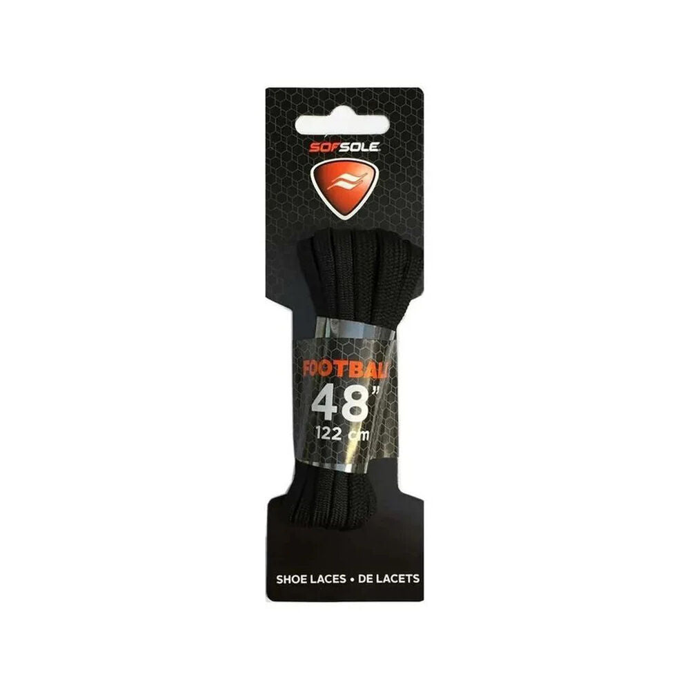 3PK SofSole Football Rugby Boots Shoe Laces 48in - Black