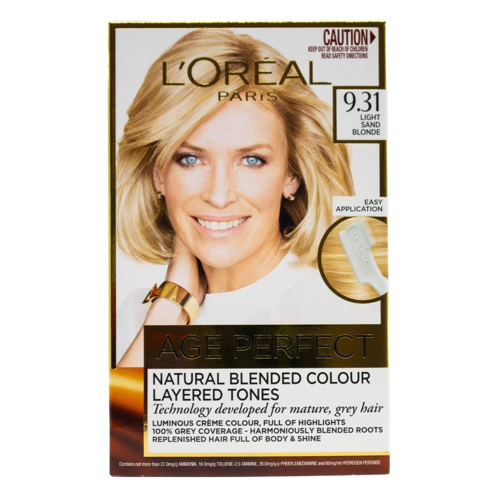 3PK Loreal Age Perfect Hair Colour 9.31 Light Sand Blonde