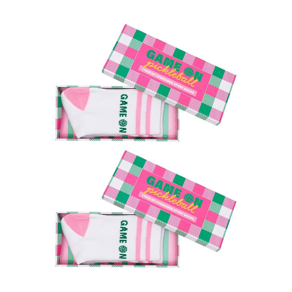 2PK Annabel Trends Multi Design Pickleball Women's Socks W/ Box Size 7-9 Game On