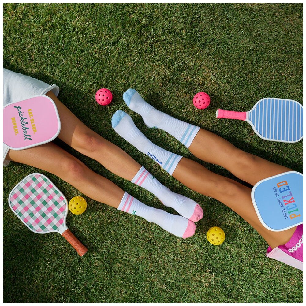 2PK Annabel Trends Multi Design Pickleball Women's Socks W/ Box Size 7-9 Game On