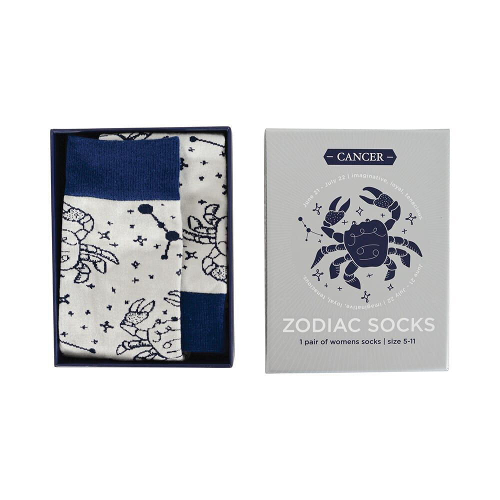 3PK Annabel Trends Boxed Novelty Socks One Size - Zodiac Cancer