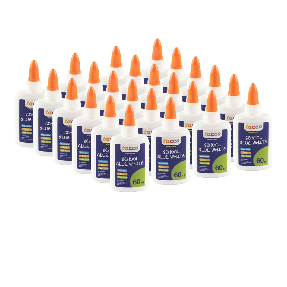 24pc Tacco White School PVA Glue Craft Adhesive Art & Kids/Children - 3y+