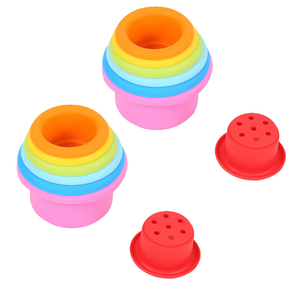 2x 7pc Educare Stacking & Nesting Cups Bath Play Activity Toy Kids/Children - 3y+