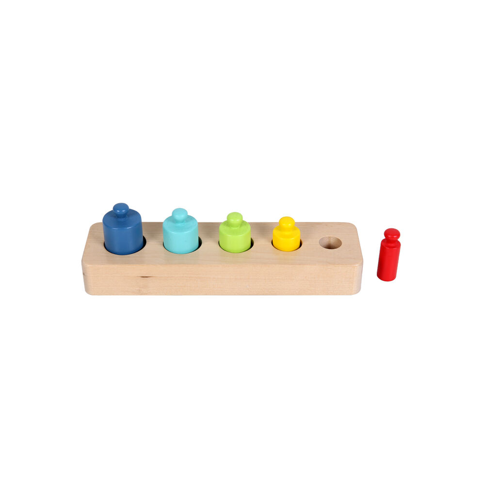 5pc Educare Colourful Cylinder Blocks Sequencing Educational Toy Kids - 3y+