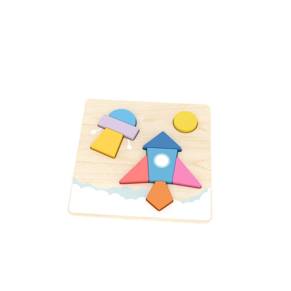 Educare Shape Puzzle Wooden Shape/Colour Recognition Kids/Children - 3y+