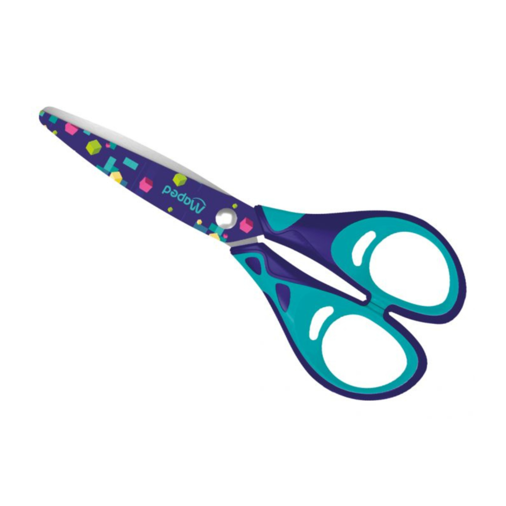 6PK Maped Pixel Party Soft Finger Loop Comfortable Scissors 13cm