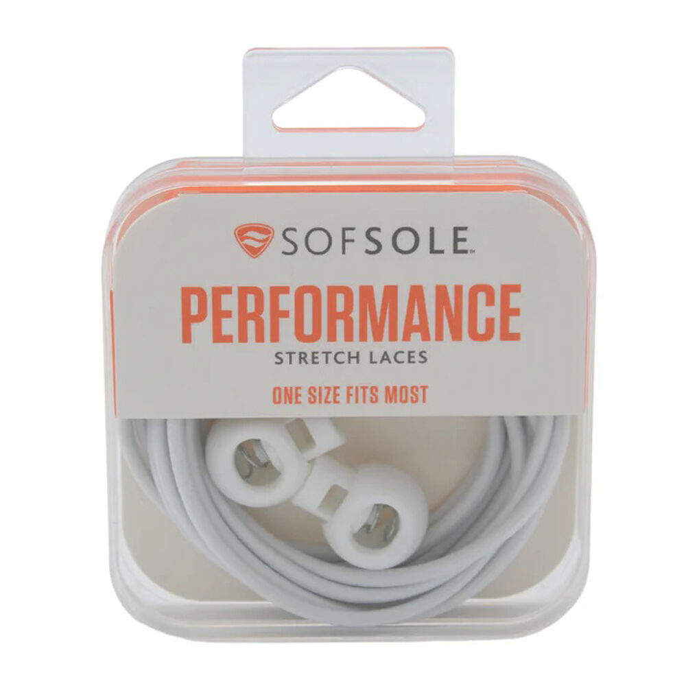 3PK SofSole Performance Stretch Shoe Laces w/ Lock 38in - White