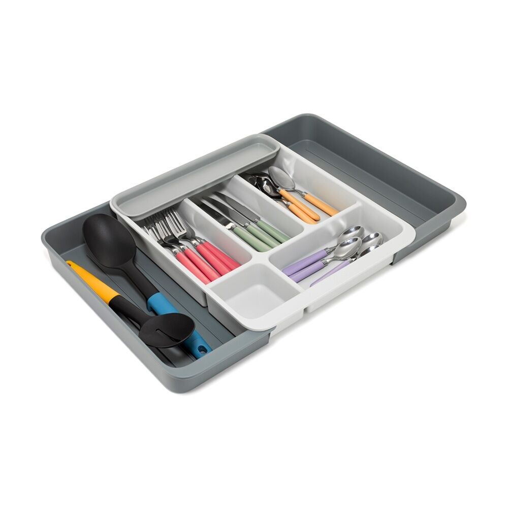 Joseph Joseph DrawerStore Expanding Cutlery Tray Kitchen Storage Organizer Stone