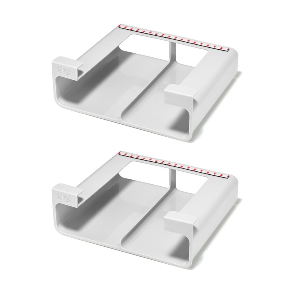 2PK Joseph Joseph CupboardStore Under Shelf Foil Kitchen Storage Organizer Stone