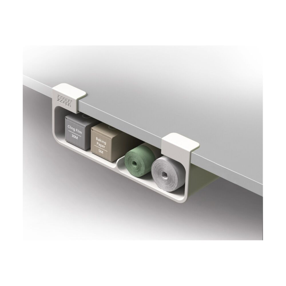2PK Joseph Joseph CupboardStore Under Shelf Foil Kitchen Storage Organizer Stone