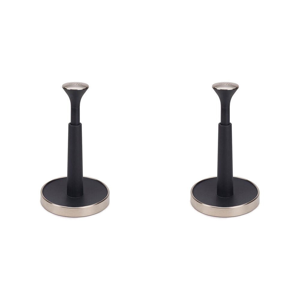 2PK Joseph Joseph Push & Tear Kitchen Roll Holder - Grey
