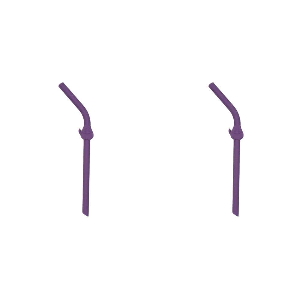 12pc Melii Luxe Coloured Silicone Washable Straws - Assorted