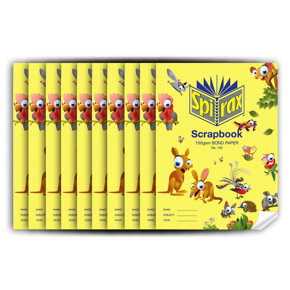 10PK Spirax 150 Scrapbook 64pages 100gsm