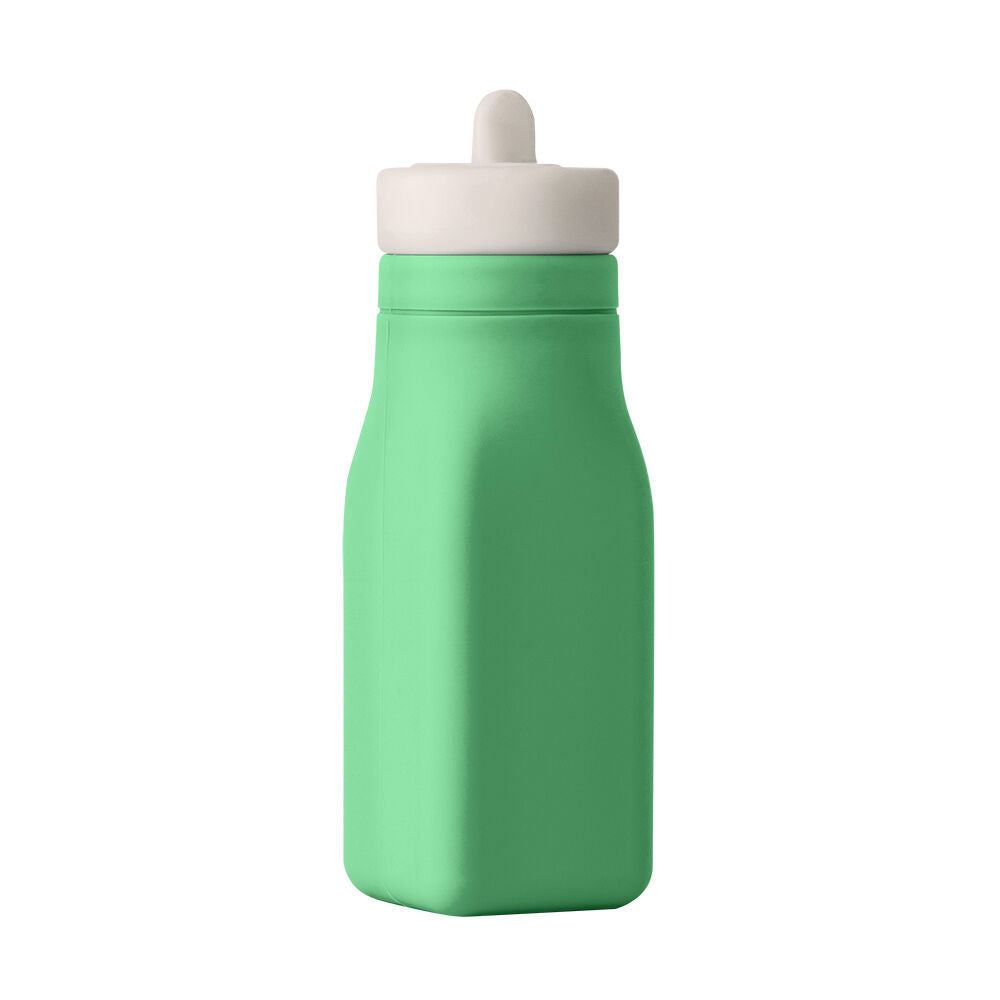 Omie Omiebottle Silicone Drink Bottle w/ Flip and Sip Straw 250ml Green
