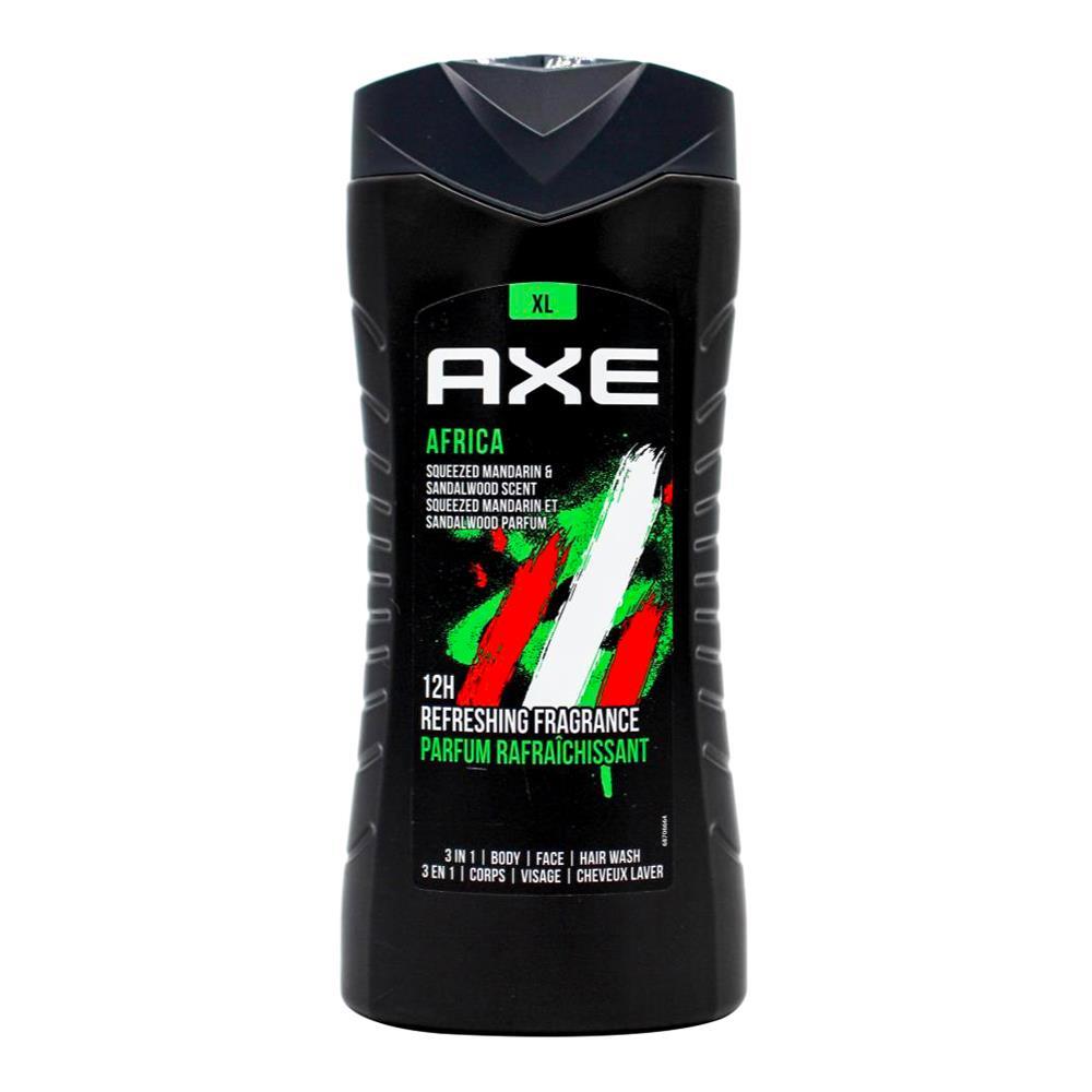 6PK Axe Africa 3-in-1 Body Face Hair Wash 400ml For Men Mandarin & Sandalwood