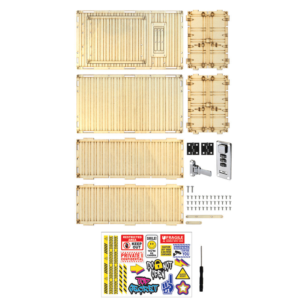 4PK Boyle Wood Craft Project Kit Lock Box Kids DIY 10y+