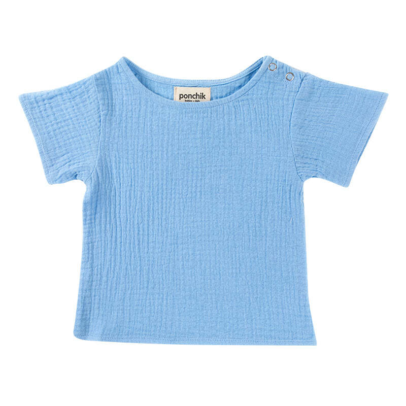 Ponchik Muslin Cotton T Shirt Ocean Size 12-18m