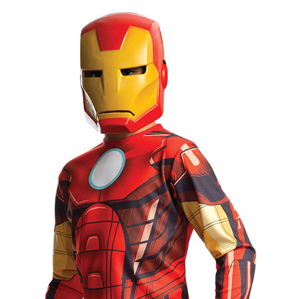 Marvel Size L Iron Man Classic Jumpsuit Kids Costume w/ Mask