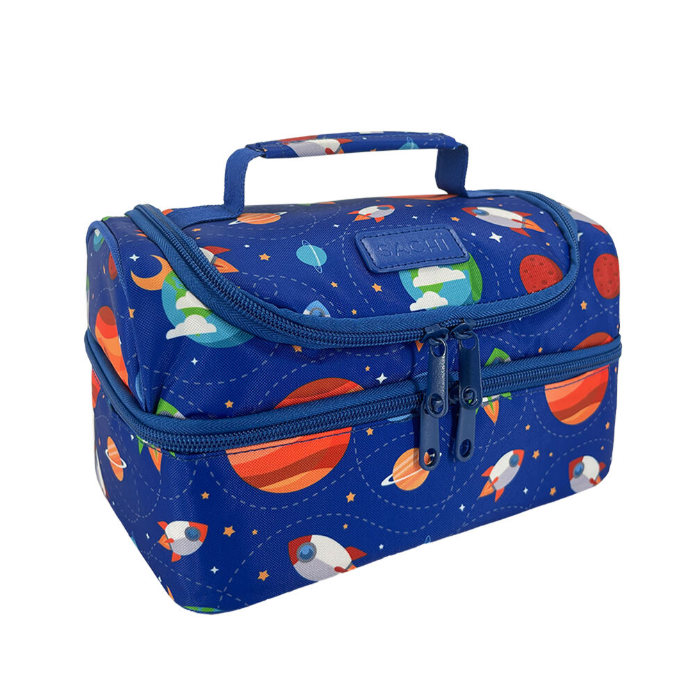 Sachi Style 235 Insulated Double Decker Lunch Bag 25.5x17x14cm Outer Space
