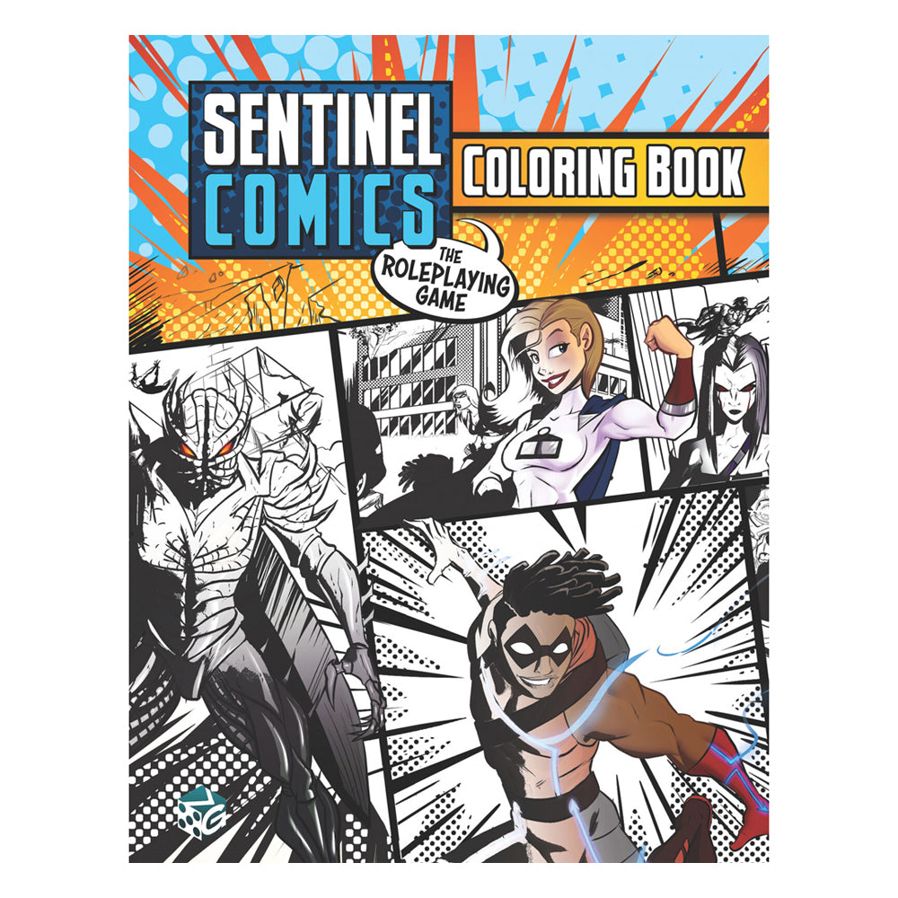 4PK Greater Than Games RPG Sentinels Comics Colouring Book